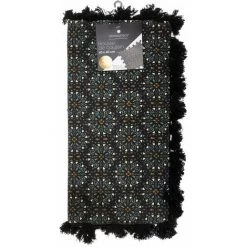 ATMOSPHERA, CRÉATEUR D'INTÉRIEUR Housse De Coussin Rosace Pompons 40x40 Cm - Bleu -France Coussin et housse de coussin Soldes Boutique 23545370 5