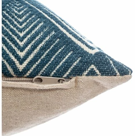 ATMOSPHERA, CRÉATEUR D'INTÉRIEUR Housse De Coussin Chenille Géométrique Bleu 40x40 Cm - Bleu 4 ATMOSPHERA, CRÉATEUR D'INTÉRIEUR Housse De Coussin Chenille Géométrique Bleu 40x40 Cm - Bleu – Image 4