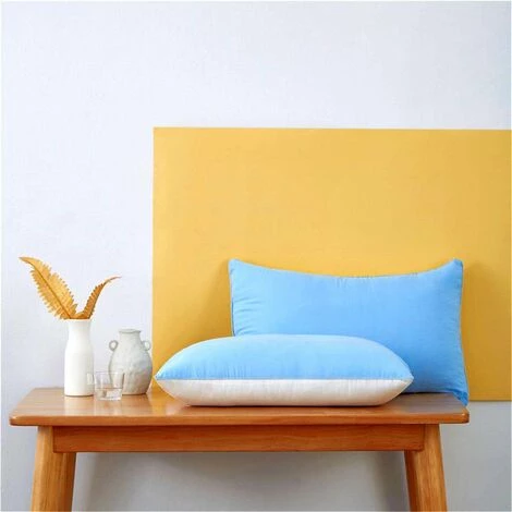 MANTA Taie D'oreiller De Pon?age Bicolore Taie D'oreiller Pour La Décoration De Bureau à Domicile Code K Bleu Ciel + Blanc Bleu Ciel Blanc Taille K 1 MANTA Taie D'oreiller De Pon?age Bicolore Taie D'oreiller Pour La Décoration De Bureau à Domicile Code K Bleu Ciel + Blanc Bleu Ciel Blanc Taille K