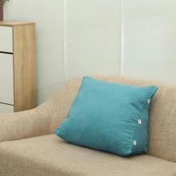 MANTA Coussin D'assise De Chaise Coussin De Chevet Triangulaire Chevet Grand Oreiller 60 X 50 X 22 Cm Bleu -France Coussin et housse de coussin Soldes Boutique 23611438 4