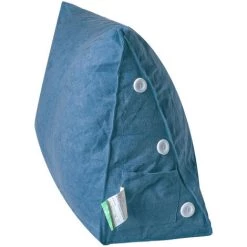 MANTA Coussin De Chevet Oreiller Dossier De Lit Souple 60 * 50 * 22cm Bleu -France Coussin et housse de coussin Soldes Boutique 23611604 3