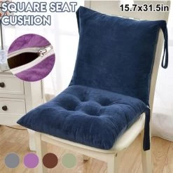 MANTA 40x80cm Coussin De Siège Carré Canapé Oreiller Coussin De Chaise Décoration De La Maison En Peluche + Rembourrage En Coton Perle Doux Et Confortable Bureau Articles Ménagers Bleu Marine Siamois Sièges 40x80cm Bleu