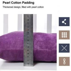 MANTA 40x80cm Coussin De Siège Carré Canapé Oreiller Coussin De Chaise Décoration De La Maison En Peluche + Rembourrage En Coton Perle Doux Et Confortable Bureau Articles Ménagers Bleu Marine Siamois Sièges 40x80cm Bleu -France Coussin et housse de coussin Soldes Boutique 23615873 4