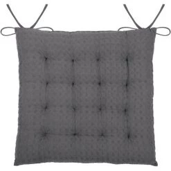 HOMEMAISON Galette De Chaise Matelassée En Nid D'abeille Souris 40 X 40 Cm