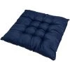 ZEBRAA Coussin De Chaise Doux Carré Square Office Outdoor Garden Home Kitchen Bleu Fonce