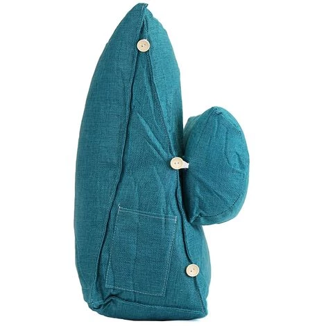 MAEREX Coussin Dos Cou Support Coton Réglable Triangle Confortable Pr Canapé Bleu 3 MAEREX Coussin Dos Cou Support Coton Réglable Triangle Confortable Pr Canapé Bleu – Image 3