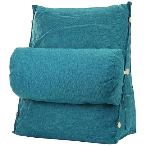 MAEREX Coussin Dos Cou Support Coton Réglable Triangle Confortable Pr Canapé Bleu 4 MAEREX Coussin Dos Cou Support Coton Réglable Triangle Confortable Pr Canapé Bleu – Image 4