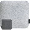 DUNEDESIGN 30mm Coussin En Feutre De Chaise 35x35cm Carré Chaud Réversible Gris