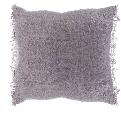 HOMEMAISON Coussin Effet Laineux à Franges Anthracite 45 X 45cm - Anthracite 1 HOMEMAISON Coussin Effet Laineux à Franges Anthracite 45 X 45cm - Anthracite
