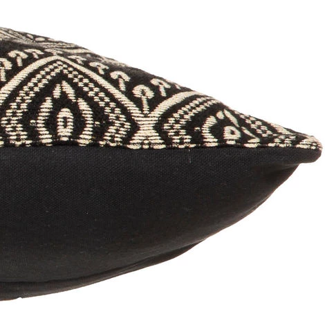 Atmosphera - Coussin Déhoussable Jacquard Noir Shine 39 X 59 Cm - Noir/doré 4 Atmosphera - Coussin Déhoussable Jacquard Noir Shine 39 X 59 Cm - Noir/doré – Image 4