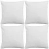 Hommoo Housse De Coussin 4 Pcs Aspect De Lin Blanc 80 X 80 Cm HDV00990