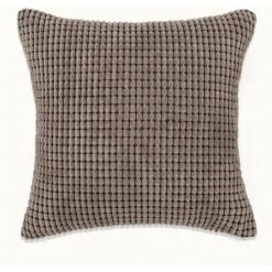 Hommoo Jeu De Coussin 2 Pcs Velours 45 X 45 Cm Marron HDV01941 -France Coussin et housse de coussin Soldes Boutique 24993320 4