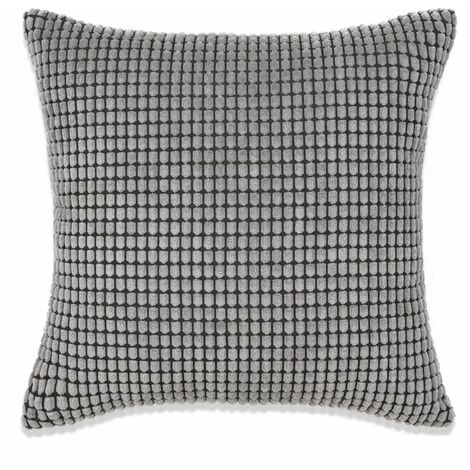 Hommoo Jeu De Coussin 2 Pcs Velours 45 X 45 Cm Gris HDV01944 4 Hommoo Jeu De Coussin 2 Pcs Velours 45 X 45 Cm Gris HDV01944 – Image 4