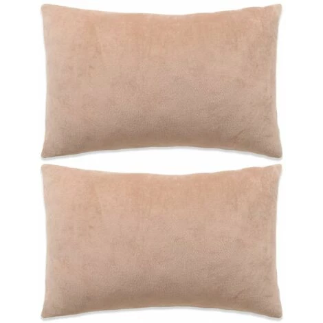 Hommoo Jeu De Coussin 2 Pcs Velours 40 X 60 Cm Beige HDV01987 1 Hommoo Jeu De Coussin 2 Pcs Velours 40 X 60 Cm Beige HDV01987