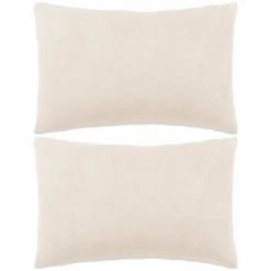 Hommoo Jeu De Coussin 2 Pcs Velours 40 X 60 Cm Blanc Casse HDV01993