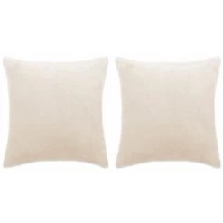 Hommoo Jeu De Coussin 2 Pcs Velours 60 X 60 Cm Blanc Casse HDV01994