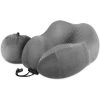 BEARSU Oreiller De Voyage - Doux - En Mousse à Mémoire De Forme En U - Pour Les Adultes Et Les Enfants - En Avion, Train, Voiture, Au Bureau Ou Au Camping - Non Gonflable Gris