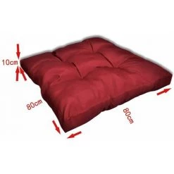 Hommoo Coussin De Siege Rembourre 80x80x10 Cm Bordeaux HDV26329 6 Hommoo Coussin De Siege Rembourre 80x80x10 Cm Bordeaux HDV26329 -France Coussin et housse de coussin Soldes Boutique 25139486 3