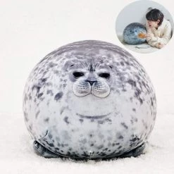 BARES Oreiller De Phoque, Peluche Moelleuse Douce Ocean Animal, Coussin En Peluche Cutton, Jouet Mignon Pour Les Enfants