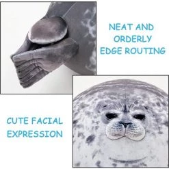 BARES Oreiller De Phoque, Peluche Moelleuse Douce Ocean Animal, Coussin En Peluche Cutton, Jouet Mignon Pour Les Enfants 8 BARES Oreiller De Phoque, Peluche Moelleuse Douce Ocean Animal, Coussin En Peluche Cutton, Jouet Mignon Pour Les Enfants -France Coussin et housse de coussin Soldes Boutique 25272271 4