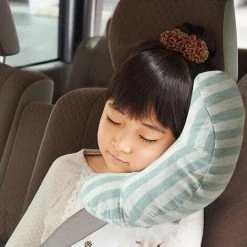 BEARSU Automobile Pour Enfants Coussin, Voiture Adaptateur Enfant Coussin Oreiller,Coussin De Nuque Repose Coussinets D'Epaule De Voiture Protège-ceinture, Epaule Coussin (Bleu)
