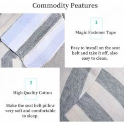 BEARSU Automobile Pour Enfants Coussin, Voiture Adaptateur Enfant Coussin Oreiller,Coussin De Nuque Repose Coussinets D'Epaule De Voiture Protège-ceinture, Epaule Coussin (Bleu) -France Coussin et housse de coussin Soldes Boutique 25539834 4
