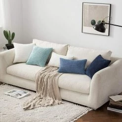 BEARSU Lot De 2 Décoratif Housse De Coussin Douce Taie D'oreiller Deco Moderne Pour Salon Décoration Canapé Chambre 45 X 45 Cm -France Coussin et housse de coussin Soldes Boutique 25540217 4