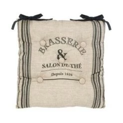 Lot De 6 Galettes De Chaises Bistrot Gris Atmosphera -France Coussin et housse de coussin Soldes Boutique 25896539 3