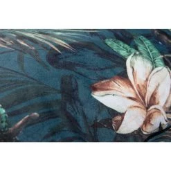 RIDEAUDISCOUNT Housse De Coussin 40 X 60 Cm Déhoussable Imprimé Double Face Velours Motif Floral Bleu - Bleu -France Coussin et housse de coussin Soldes Boutique 25960385 3