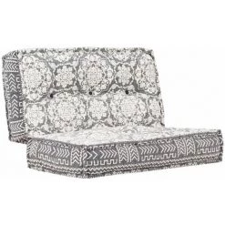 DéCOSHOP26 Coussin De Canapé Siège Latéral De Canapé Pouf 100x100x20 Cm Gris Clair Tissu - Gris