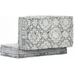 DéCOSHOP26 Coussin De Canapé Siège Latéral De Canapé Pouf 100x100x20 Cm Gris Clair Tissu - Gris -France Coussin et housse de coussin Soldes Boutique 26043103 3