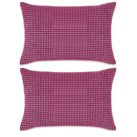 TRUE DEAL Jeu De Coussin 2 Pcs Velours 40 X 60 Cm Rose 1 TRUE DEAL Jeu De Coussin 2 Pcs Velours 40 X 60 Cm Rose