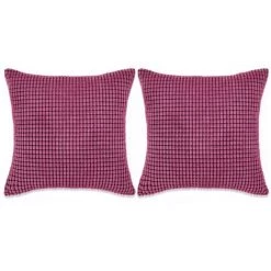 TRUE DEAL Jeu De Coussin 2 Pcs Velours 60 X 60 Cm Rose
