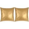 TRUE DEAL Jeu De Coussin 2 Pcs PU 60 X 60 Cm Doré