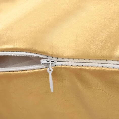 TRUE DEAL Jeu De Coussin 2 Pcs PU 60 X 60 Cm Doré 4 TRUE DEAL Jeu De Coussin 2 Pcs PU 60 X 60 Cm Doré – Image 4