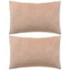 TRUE DEAL Jeu De Coussin 2 Pcs Velours 40 X 60 Cm Beige