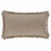 ATMOSPHERA Coussin Déhoussable Avec Contour Frange - 30 X 50 Cm - Beige Lin
