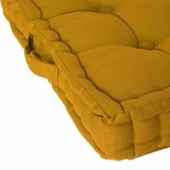 AUTRES Coussin De Sol Dorian - 40 X 40 Cm - Jaune Ocre -France Coussin et housse de coussin Soldes Boutique 26264316 2