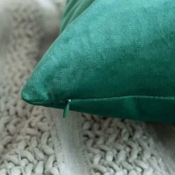 LITZEE Lot De 2 Housse De Coussin En Velours Housse De Coussin Housse De Coussin Décoratif Coussin De Canapé Coussin Lombaire Housse De Coussin Housse De Coussin 45x45 Cm Vert Malachite -France Coussin et housse de coussin Soldes Boutique 26464037 4