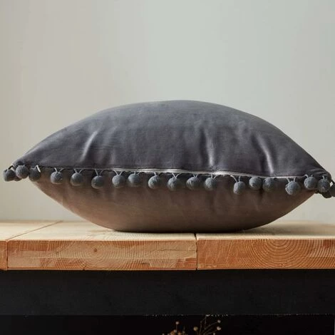 LITZEE 2pcs Housses De Coussin 45x45cm En Velours Doux Avec Boulettes Coussin Décoration Canapé Moderne Pour Salon Chambre - Housse Coussin Gris Foncé 3 LITZEE 2pcs Housses De Coussin 45x45cm En Velours Doux Avec Boulettes Coussin Décoration Canapé Moderne Pour Salon Chambre - Housse Coussin Gris Foncé – Image 3