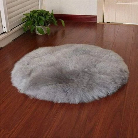 BEARSU Peau De Mouton Synthétique,Cozy Sensation Comme Véritable Laine Tapis En Fourrure Synthétique, Man-Made Laine Tapis De Canapé Coussin (60x60cm, Gris) 1 BEARSU Peau De Mouton Synthétique,Cozy Sensation Comme Véritable Laine Tapis En Fourrure Synthétique, Man-Made Laine Tapis De Canapé Coussin (60x60cm, Gris)