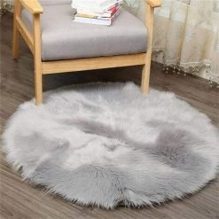 BEARSU Peau De Mouton Synthétique,Cozy Sensation Comme Véritable Laine Tapis En Fourrure Synthétique, Man-Made Laine Tapis De Canapé Coussin (60x60cm, Gris) 7 BEARSU Peau De Mouton Synthétique,Cozy Sensation Comme Véritable Laine Tapis En Fourrure Synthétique, Man-Made Laine Tapis De Canapé Coussin (60x60cm, Gris) -France Coussin et housse de coussin Soldes Boutique 26509402 3