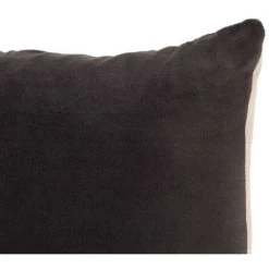 DéCOSHOP26 Lot De 2 Coussins En Velours De Coton 100 % 45 X 45 Cm Anthracite - Noir -France Coussin et housse de coussin Soldes Boutique 26630154 4