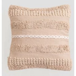 Coussin Carré En Coton (50x50cm) Punet SKLUM Coton - Beige Crème