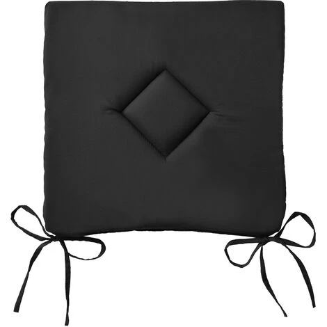 Beautissu Lot De 4 Galettes De Chaise - Coussin Kim Coloré Noir 4 Beautissu Lot De 4 Galettes De Chaise - Coussin Kim Coloré Noir – Image 4