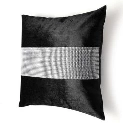 LBTN Diamant Flanelle Taie D'oreiller Coussin Canapé Décor à La Maison Taie D'oreiller Seulement Couverture (Noir, 1 PCS) -France Coussin et housse de coussin Soldes Boutique 26807177 4