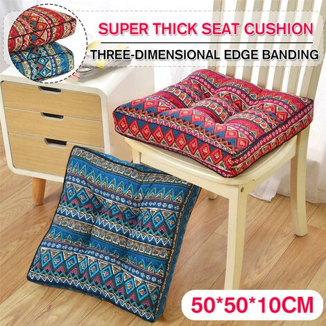 LBTN 50 * 50 * 8cm Coton Coussin De Sol Uni Salle à Manger Chaise D'appoint Coussin De Siège Coussin De Chaise De Bureau à Domicile Coussin Doux Et Confortable (rouge, 50x50x10cm) 5 LBTN 50 * 50 * 8cm Coton Coussin De Sol Uni Salle à Manger Chaise D'appoint Coussin De Siège Coussin De Chaise De Bureau à Domicile Coussin Doux Et Confortable (rouge, 50x50x10cm) – Image 5