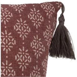 Atmosphera - Coussin Déhoussable Marsala Imprimé Ethnique 40 X 40 Cm - Modèle 2 -France Coussin et housse de coussin Soldes Boutique 26856534 3