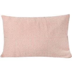 HOMEMAISON Coussin En Tissu Jacquard Et Motif Pointillé Corail 40 X 60 Cm - Corail -France Coussin et housse de coussin Soldes Boutique 26967834 3