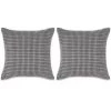 TRUE DEAL Jeu De Coussin 2 Pcs Velours 60 X 60 Cm Gris
